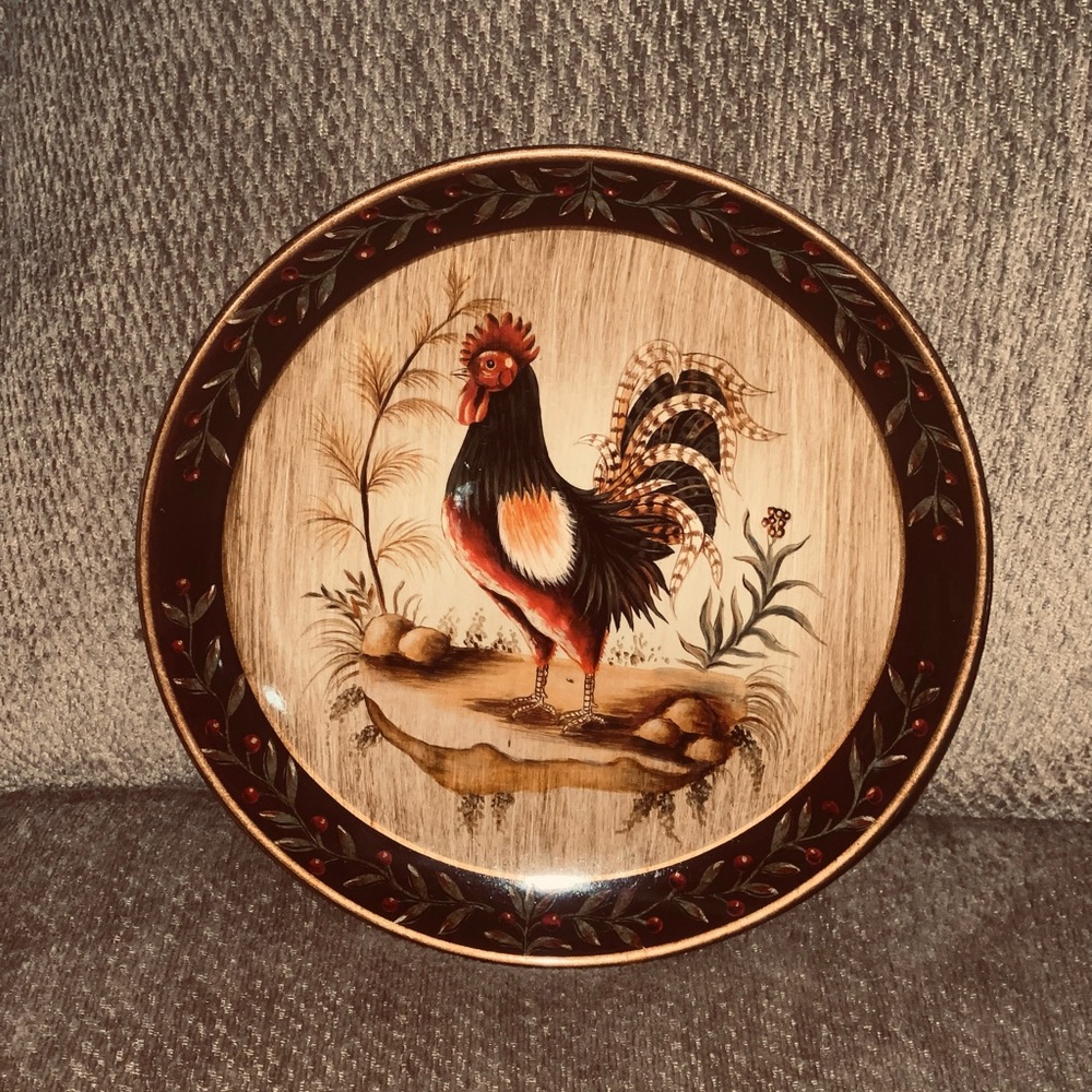 Decorative Plate Rooster Themed